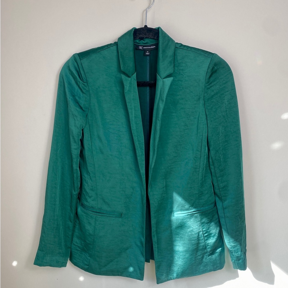 Green Silky Blazer - INC Brand